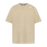 T-shirt met patch Burberry , Beige , Heren