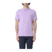 Korte Mouw Interlock Polo Shirt Polo Ralph Lauren , Purple , Heren