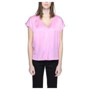 Korte Mouw Damesblouse Rinascimento , Pink , Dames