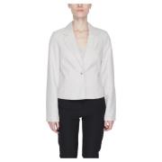 Korte Slim Jas Lente/Zomer Collectie Vero Moda , Gray , Dames