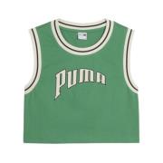 Grafische Cropped Tee voor Vrouwen Puma , Green , Dames