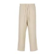 Wide Trousers 120% Lino , Beige , Heren