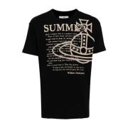 Zomer Klassieke Zwarte T-shirt Vivienne Westwood , Black , Dames