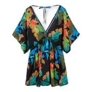 Tropisch Feest Korte Jurk Desigual , Multicolor , Dames