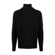 Zwarte Lamswollen Rollneck Trui voor Heren C.p. Company , Black , Here...