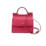 Pre-owned Leather handbags Dolce & Gabbana Pre-owned , Pink , Dames