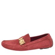 Pre-owned Suede flats Louis Vuitton Vintage , Red , Heren