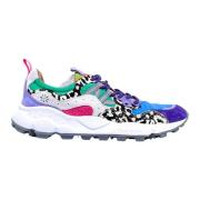 Blauwe Yamano Sneakers Ss24 Collectie Flower Mountain , Multicolor , D...