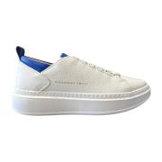 Blauwe Sneakers met Logo Detail Alexander Smith , White , Heren