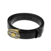 Pre-owned Leather belts Dunhill Pre-owned , Black , Heren