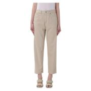 Cropped Trousers Dondup , Beige , Dames