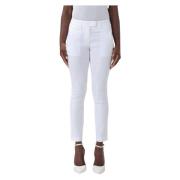 Skinny Trousers Dondup , White , Dames