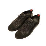 Pre-owned Leather sneakers Louis Vuitton Vintage , Black , Dames