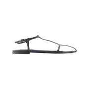 Leather sandals Jil Sander , Black , Dames