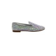 Pre-owned Suede flats Giuseppe Zanotti Pre-owned , Gray , Dames