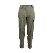 Tapered Trousers PT Torino , Green , Dames