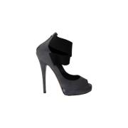 Pre-owned Suede heels Casadei Pre-owned , Gray , Dames