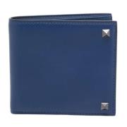Pre-owned Leather wallets Valentino Vintage , Blue , Heren