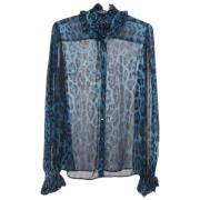Pre-owned Silk tops Dolce & Gabbana Pre-owned , Blue , Dames