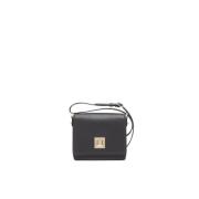 Vierkante leren crossbody tas Aw22 Max Mara , Black , Dames