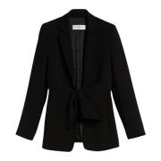 Stijlvolle Notched Lapel Blazer Max Mara , Black , Dames