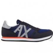 Blauwe Stoffen Sneakers Xux017 Xcc68 Armani Exchange , Blue , Heren