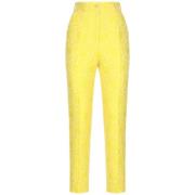 Jacquard Pantalons Dolce & Gabbana , Yellow , Dames