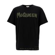 T-Shirts Alexander McQueen , Black , Heren