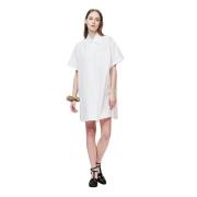 Jurk met Kraag en Zak Max Mara , White , Dames