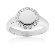 Elegante Zirkonia Zilveren Ring Sif Jakobs Jewellery , Gray , Dames