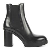 Zwarte Enkellaarsjes Santoni , Black , Dames