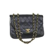 Pre-owned Leather shoulder-bags Chanel Vintage , Black , Dames