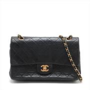 Pre-owned Leather chanel-bags Chanel Vintage , Black , Dames