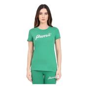 T-Shirts Puma , Green , Dames