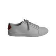 Pre-owned Leather sneakers Yves Saint Laurent Vintage , White , Dames