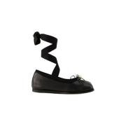 Pre-owned Leather flats Simone Rocha Pre-owned , Black , Dames