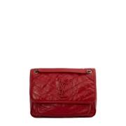 Pre-owned Leather shoulder-bags Yves Saint Laurent Vintage , Red , Dam...