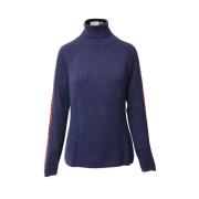 Pre-owned Wool tops Moncler Pre-owned , Blue , Dames