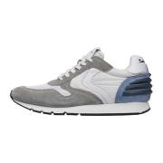 Suede and technical fabric sneakers Liam Power Voile Blanche , Gray , ...