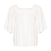 Losse Silhouet Witte Top Blouse InWear , White , Dames