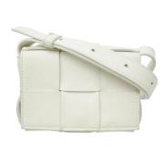 Pre-owned Leather shoulder-bags Bottega Veneta Vintage , White , Dames