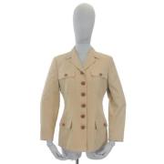 Pre-owned Cotton outerwear Versace Pre-owned , Beige , Dames