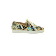 Pre-owned Leather sneakers Christian Louboutin Pre-owned , Multicolor ...