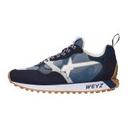 Suede and technical fabric sneakers Loop-Uni. W6Yz , Blue , Unisex