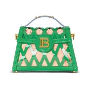 B-Buzz Dynasty tas in lakleer met een open grid motief Balmain , Multi...