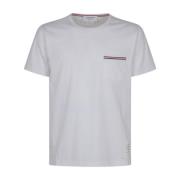 Witte Zak T-shirt Medium Gewicht Jersey Thom Browne , White , Heren