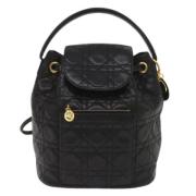 Pre-owned Leather backpacks Dior Vintage , Black , Dames