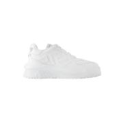 Pre-owned Leather sneakers Versace Pre-owned , White , Heren