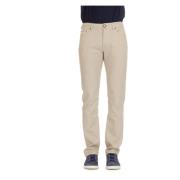 Beige 5-Pocket Katoen Linnen Broek Jacob Cohën , Beige , Heren