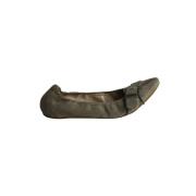 Pre-owned Leather flats Dior Vintage , Gray , Dames